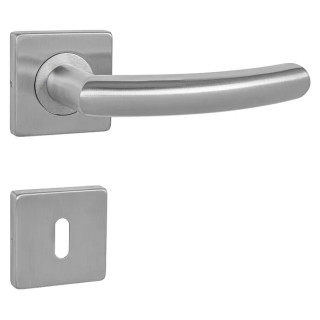 Door handle MP NERO - HR - Brushed stainless steel
